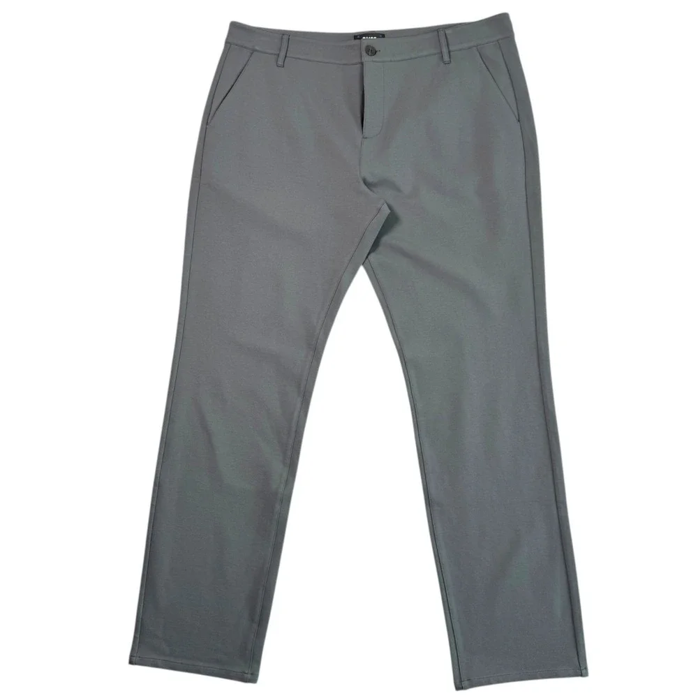 Paige Mens Stafford Trousers 40x33 Gray Performance Stretch Dress Pants Business